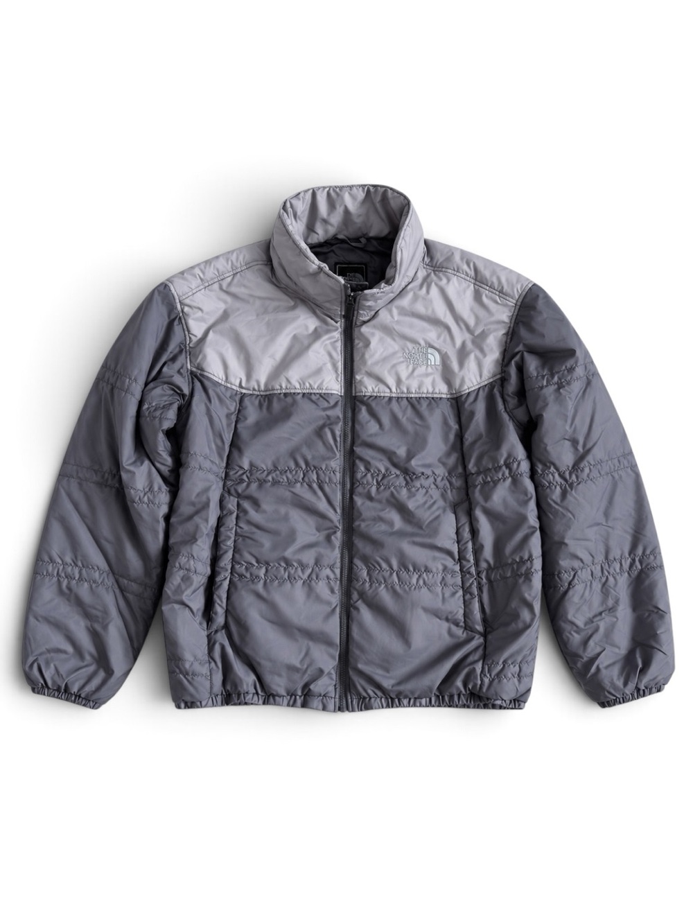 The North Face Puffer Jacket Insulated Ski Coat Gray Large